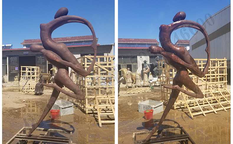 跳舞人物銅雕塑，銅舞蹈雕塑，銅抽象人物