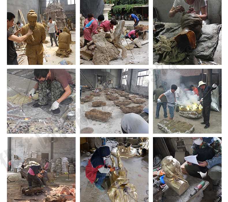 銅雕塑廠家，銅雕塑鑄造流程，銅雕塑定制