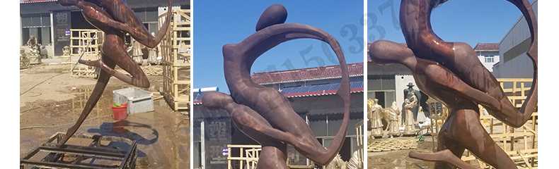 銅舞蹈人物雕塑，抽象男女人物雕塑，抽象跳舞人物銅雕塑
