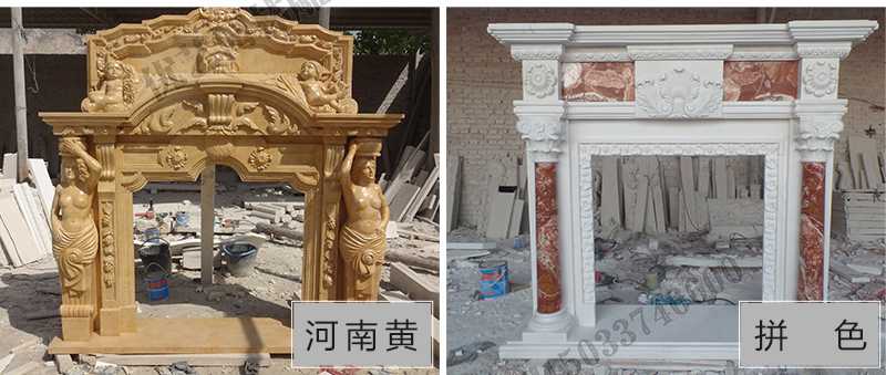 石雕壁爐架款式，定制石雕壁爐架，石雕壁爐架廠家