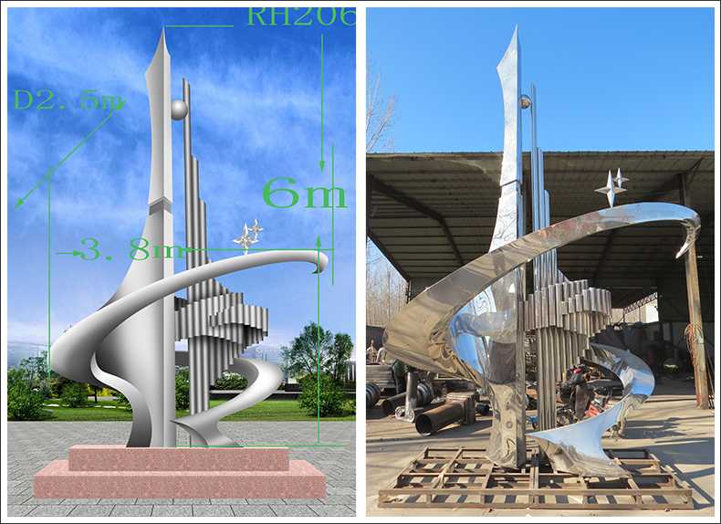 大型不銹鋼雕塑，不銹鋼雕塑廠家，室外大型景觀雕塑