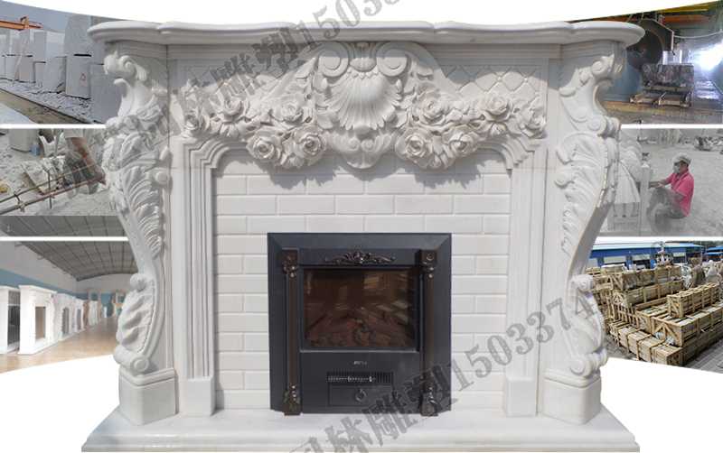石雕壁爐架制作，石雕壁爐架制作流程，石雕壁爐架工廠