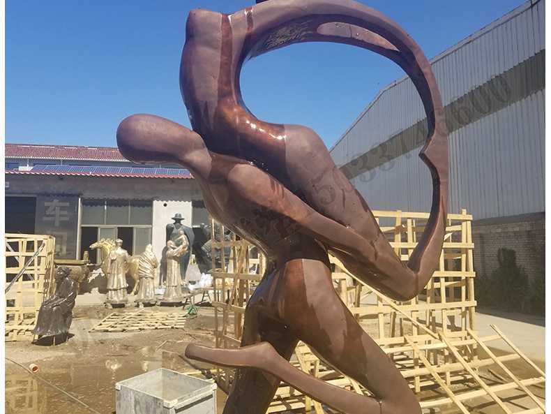 銅舞蹈人物雕塑，跳舞人物銅雕塑，純銅抽象雕塑