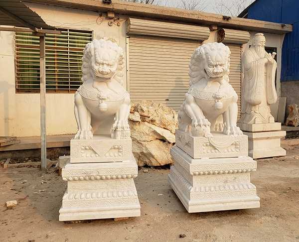 現貨傳統(tǒng)北方大理石獅子天安門石獅子雕塑