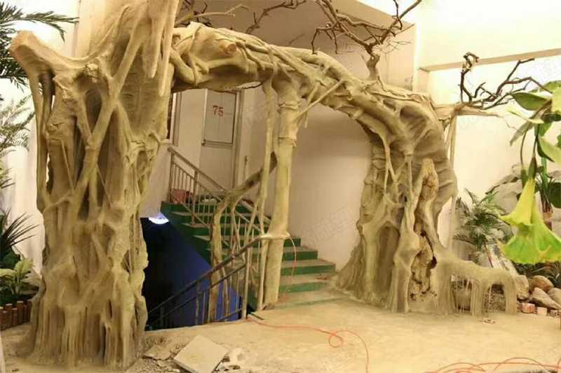 水泥仿真樹木雕塑，仿真水泥雕塑