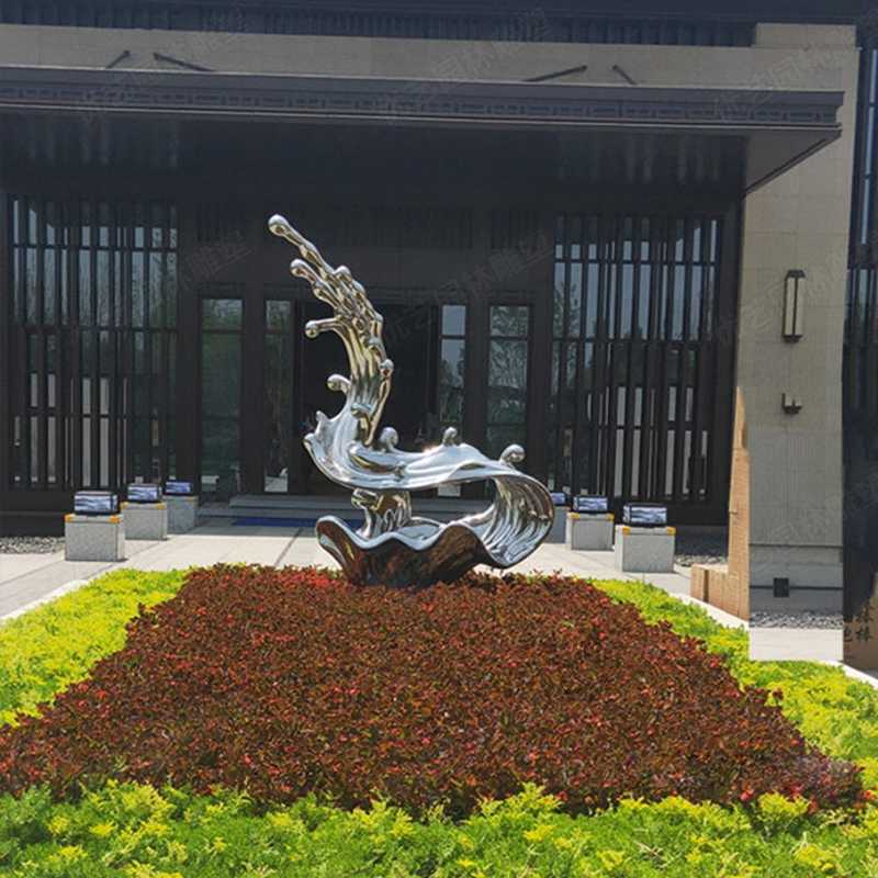 不銹鋼水滴雕塑，不銹鋼雕塑廠家