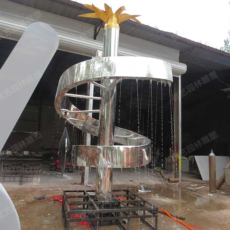水景噴泉雕塑，不銹鋼雕塑廠家