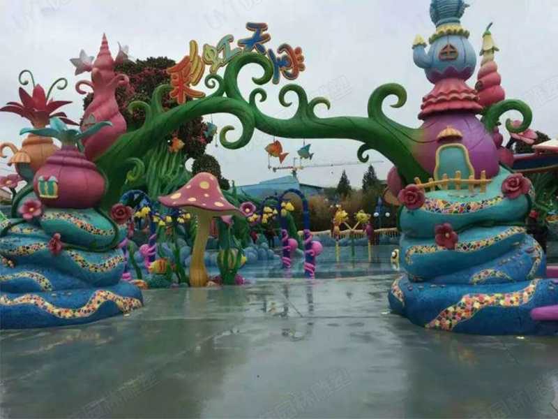 水泥雕塑，水泥卡通門頭